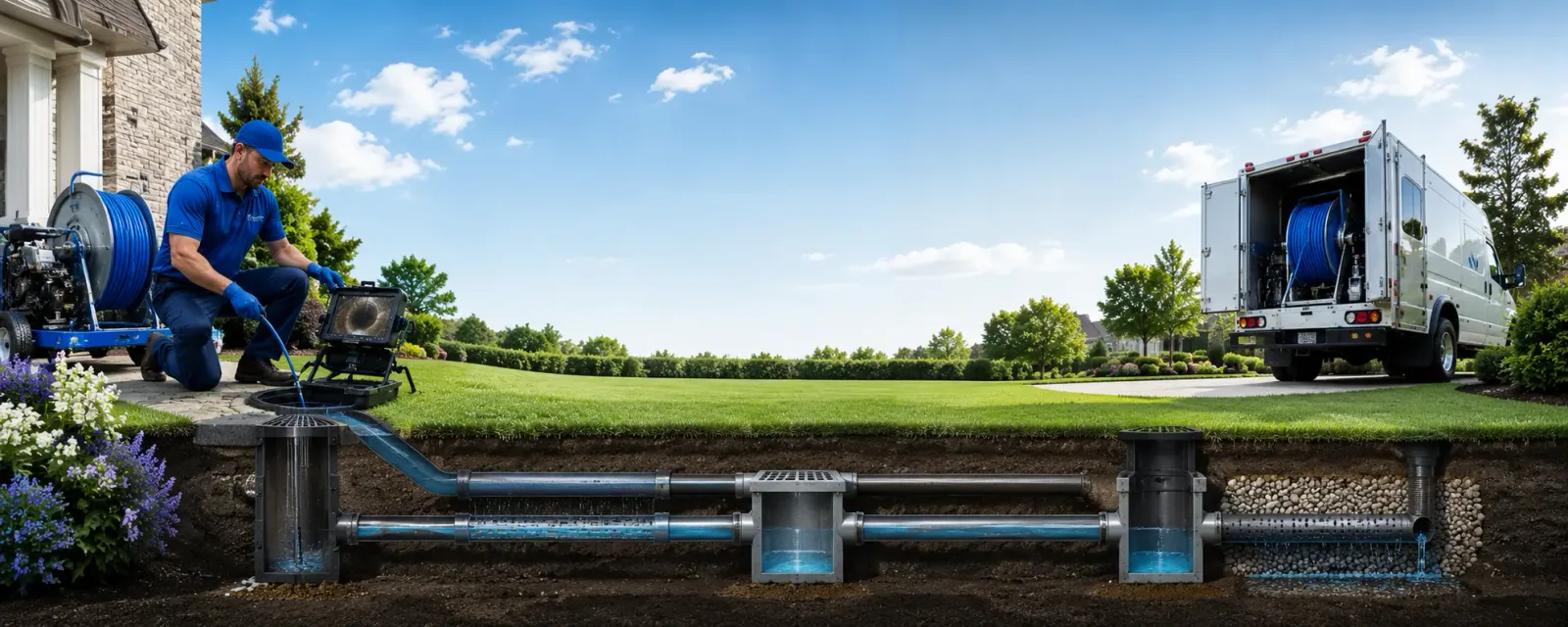Outdoor drain cleaning information for Commiskey, IN